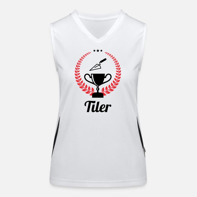Tiler – pro tile laying precision trade Women's Functional Contrast Tank Top