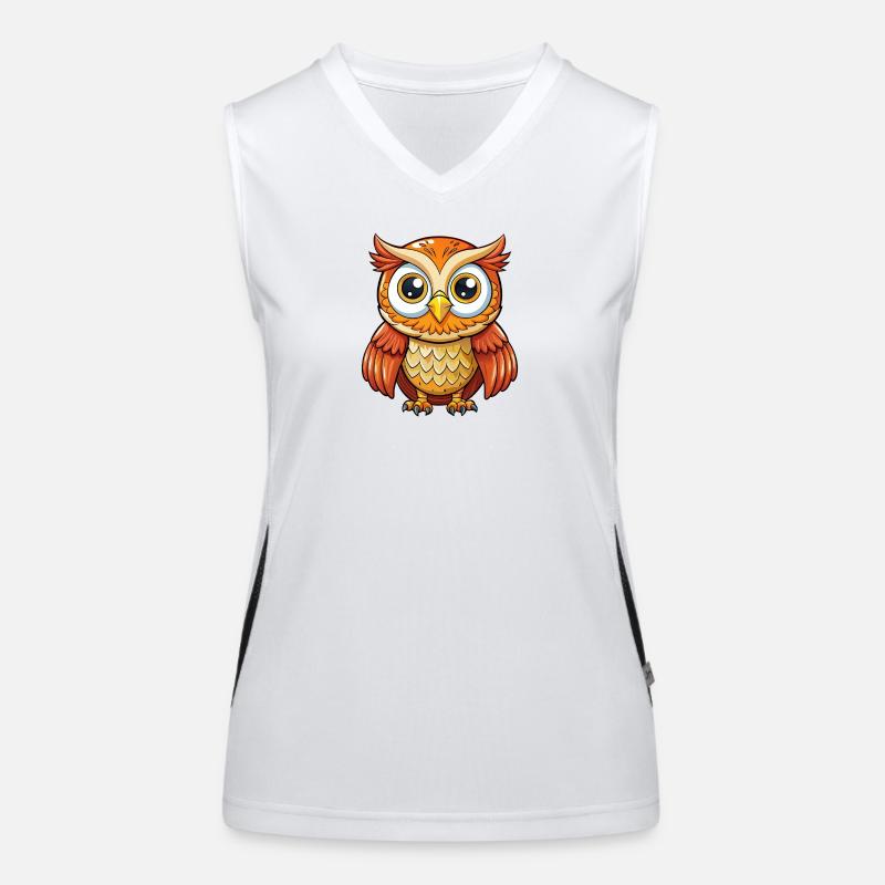 Eule Funktionelles Kontrast-Tank Top für Frauen