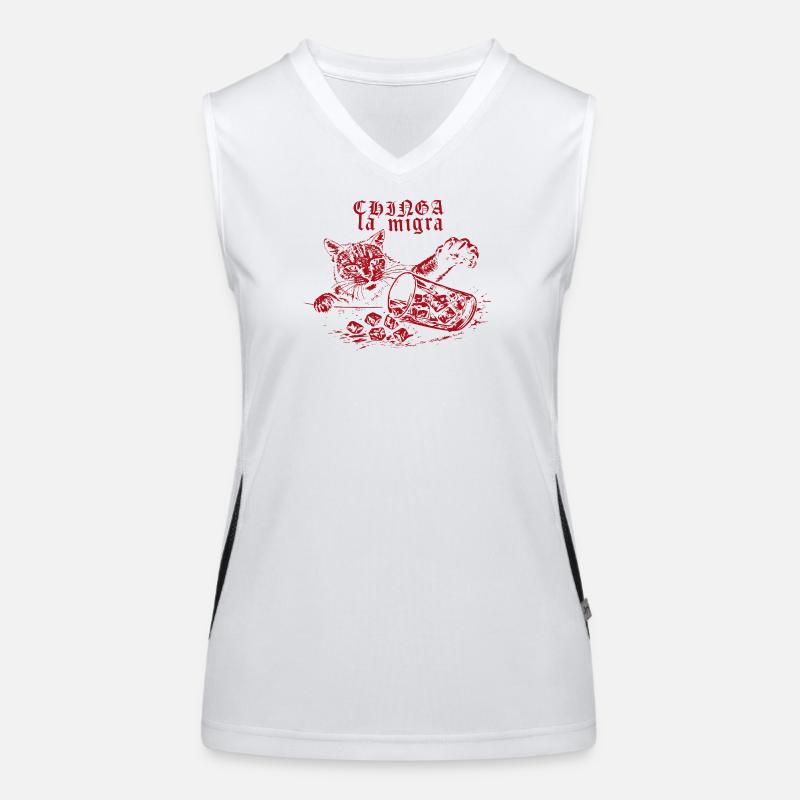 Chinga la migra Cat Funktionelles Kontrast-Tank Top für Frauen