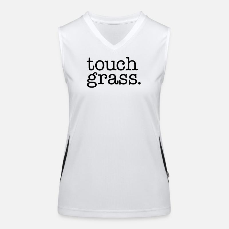 Touch grass Funktionelles Kontrast-Tank Top für Frauen