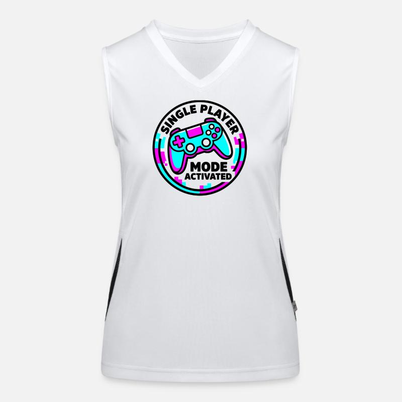 Single Player Mode Activated Gamer Funktionelles Kontrast-Tank Top für Frauen