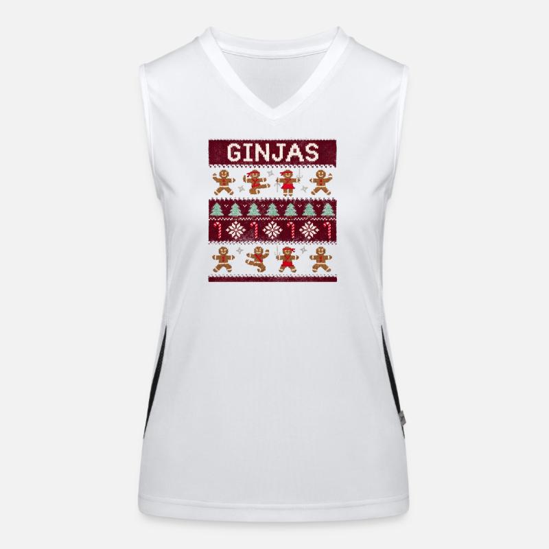 Ginjas Lebkuchen-Weihnachtspullover Funktionelles Kontrast-Tank Top für Frauen