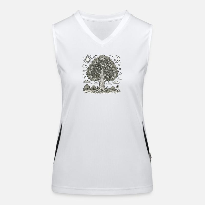 Arbre de vie Débardeur respirant contrasté Femme