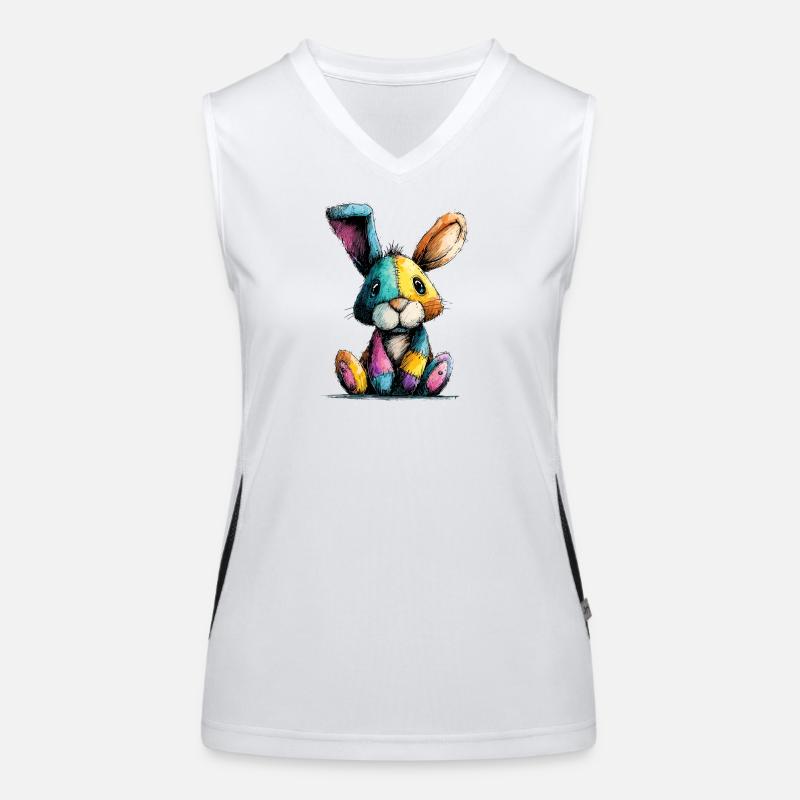 Patchwork Bunny Coloré Débardeur respirant contrasté Femme