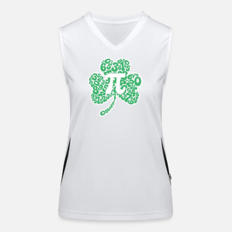 Symbole du trèfle Pi, jour de la Saint-Patrick Débardeur respirant contrasté Femme
