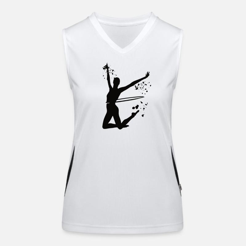 Gymnastics Hoops Rhythmic Gymnastics Women's Functional Contrast Tank Top