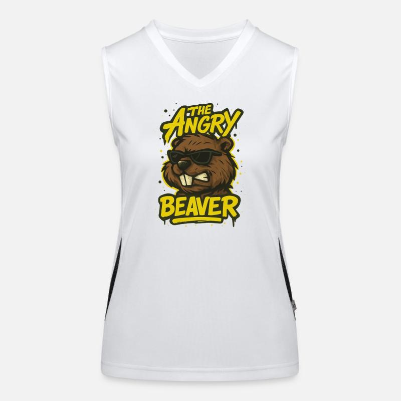 Der wütende Biber Funktionelles Kontrast-Tank Top für Frauen