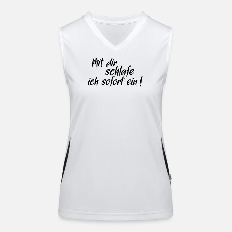 I'll fall asleep with you right away Women's Functional Contrast Tank Top