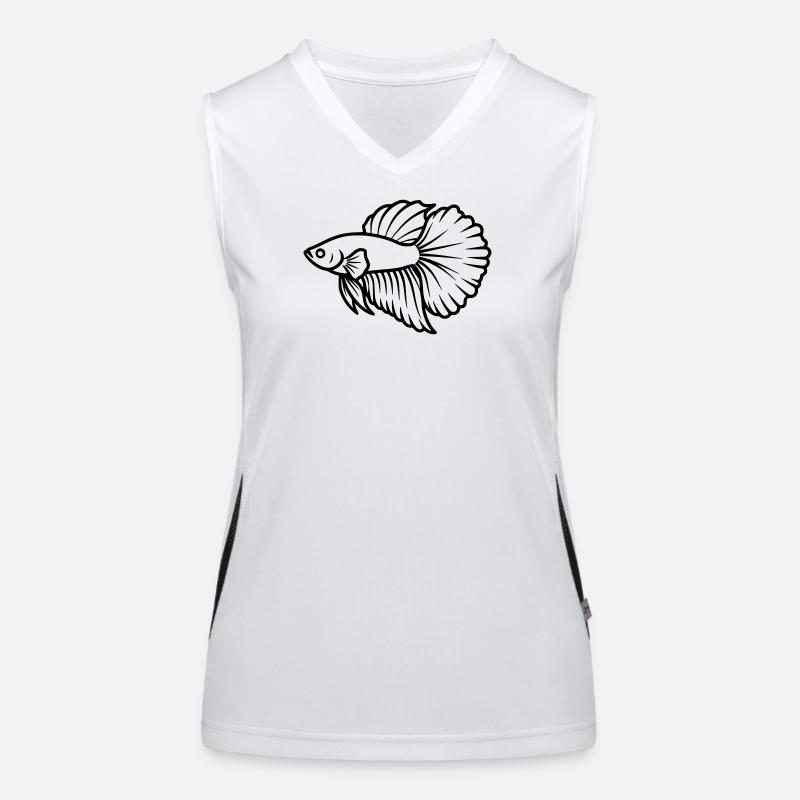 Kampffisch Betta Splendens Aquarium Funktionelles Kontrast-Tank Top für Frauen