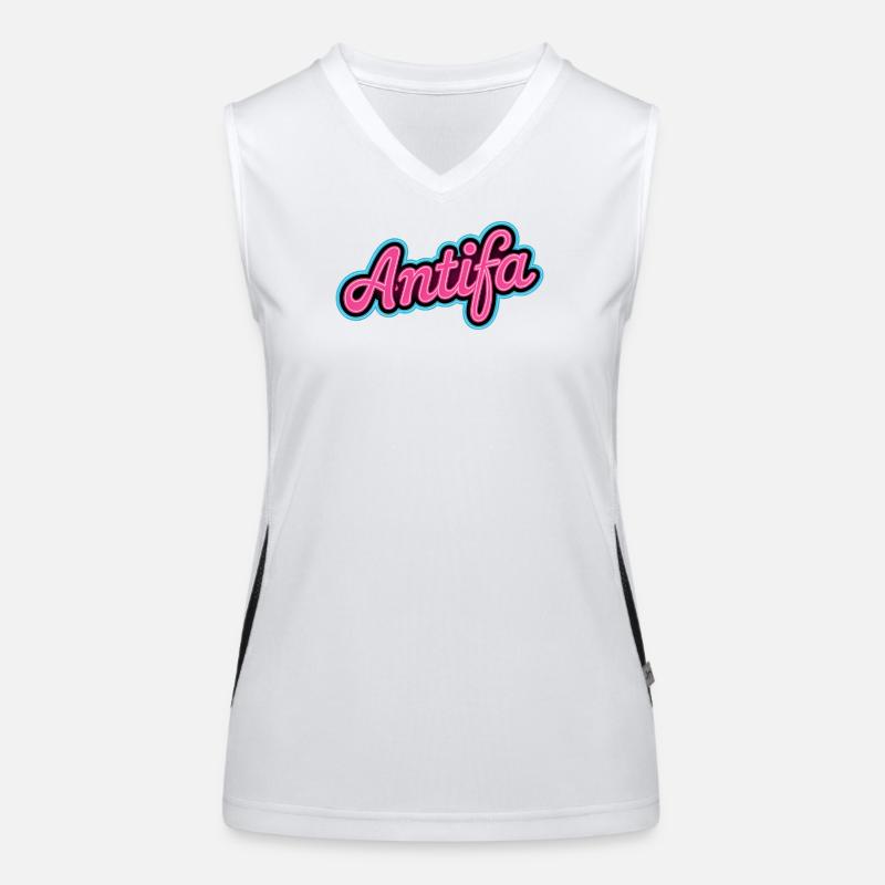 Antifa - Antifascist Merch Women's Functional Contrast Tank Top