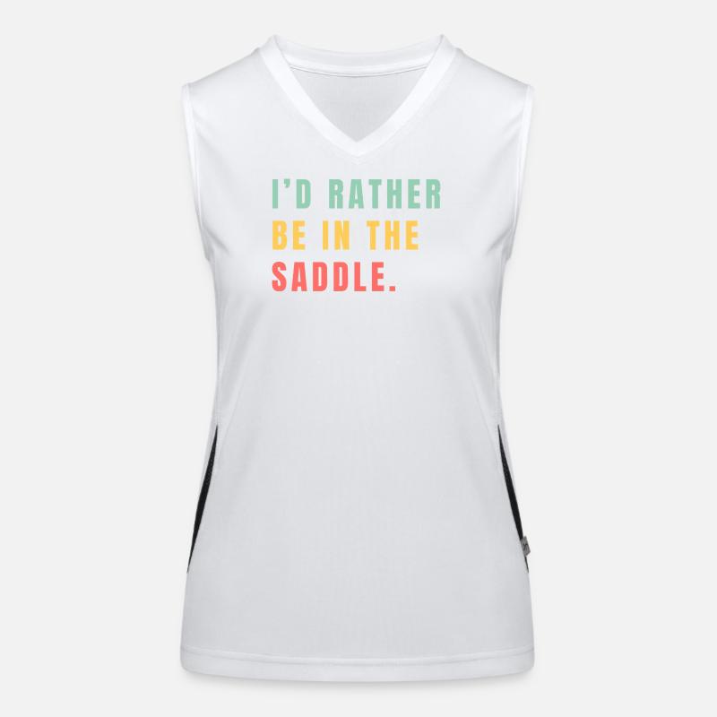 I'd rather be in the saddle Women's Functional Contrast Tank Top