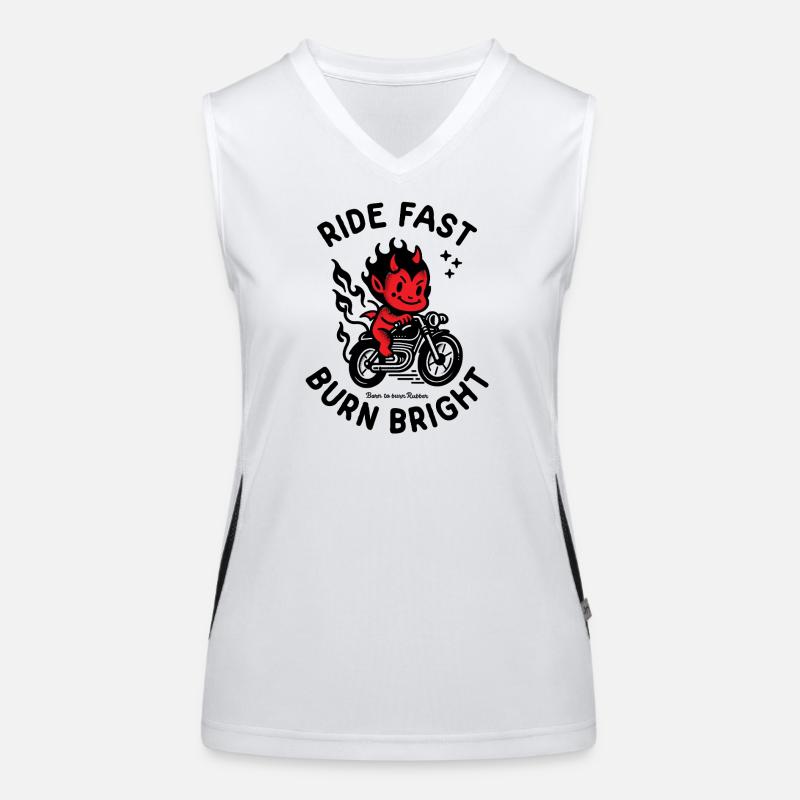 Ride Fast Burn Bright Funktionelles Kontrast-Tank Top für Frauen