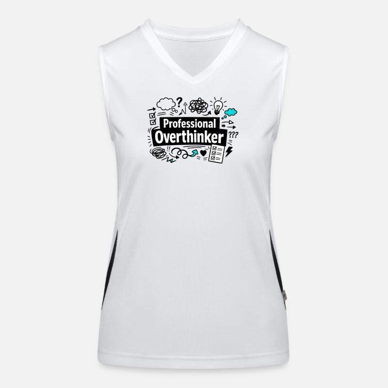professional Overthinker Funktionelles Kontrast-Tank Top für Frauen