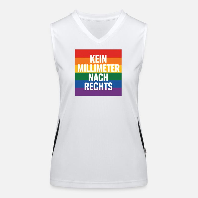 Not a millimeter to the right - Antifa Tee Women's Functional Contrast Tank Top