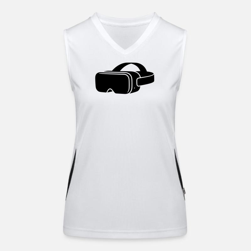 VR Brille Headset Icon Funktionelles Kontrast-Tank Top für Frauen