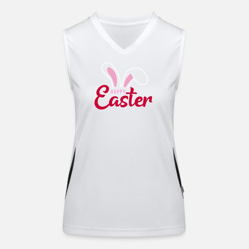 Happy Easter Bunny Scripture Women's Functional Contrast Tank Top