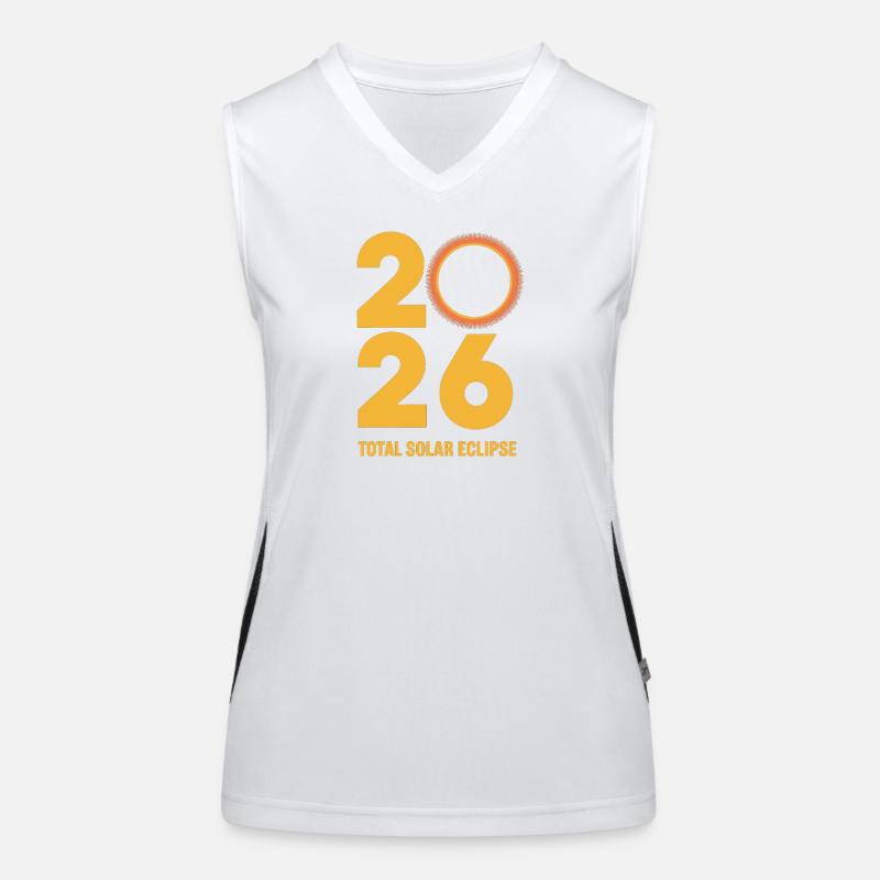 2026 Total Solar Eclipse Path Retro Funktionelles Kontrast-Tank Top für Frauen