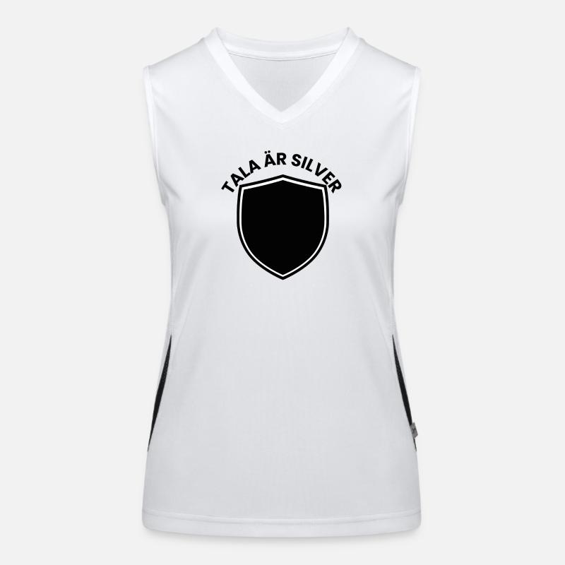 Bouclier d’argent avec thème d’année Débardeur respirant contrasté Femme