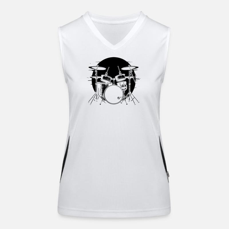 Drummer Sketch Women's Functional Contrast Tank Top