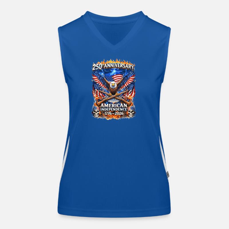 250th American Independence Eagle Women's Functional Contrast Tank Top