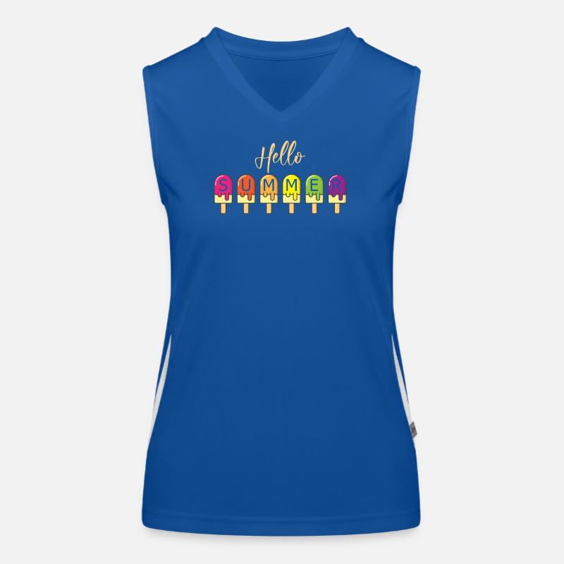 Hello Summer Colorful Drops Popsicles Women's Functional Contrast Tank Top