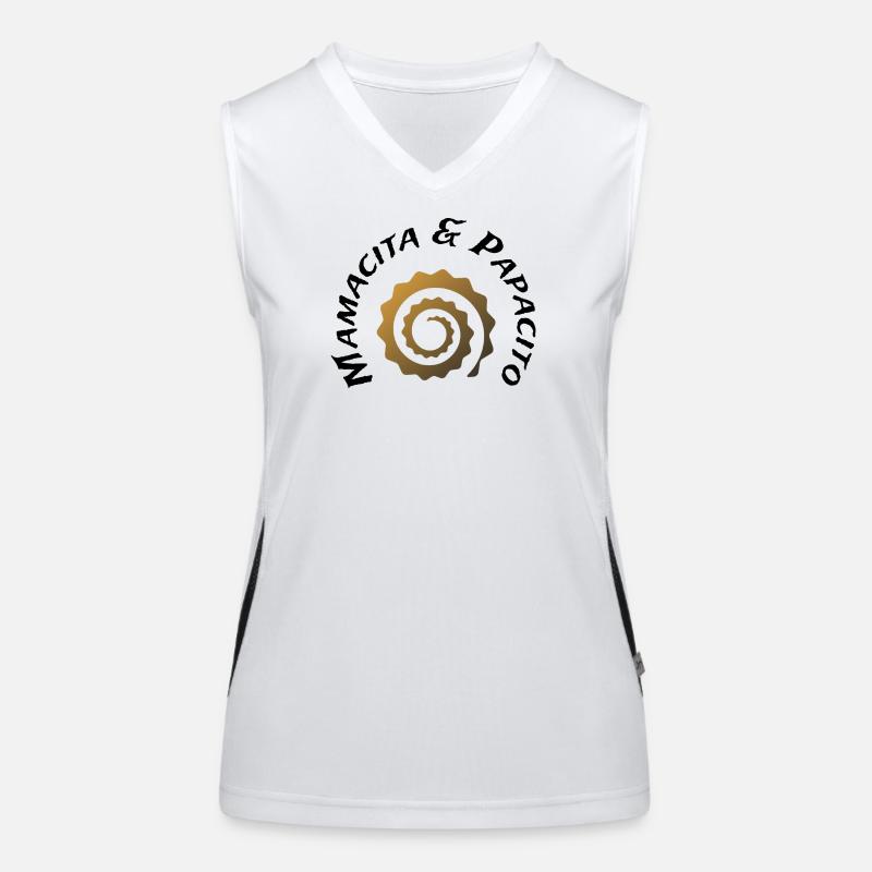 Logo de l’engrenage doré en spirale Débardeur respirant contrasté Femme