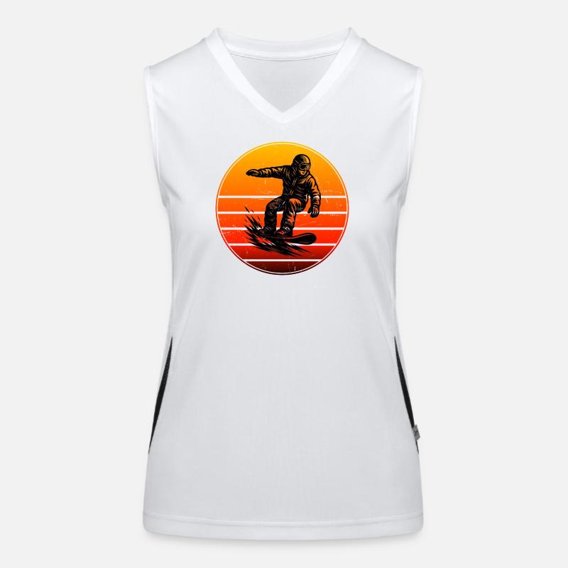 Snowboard motif with recognition value Women's Functional Contrast Tank Top