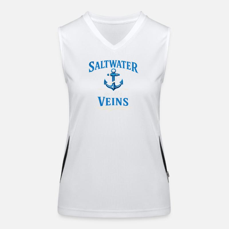 Seamanship Gift for Deckhand Ocean Work Women's Functional Contrast Tank Top