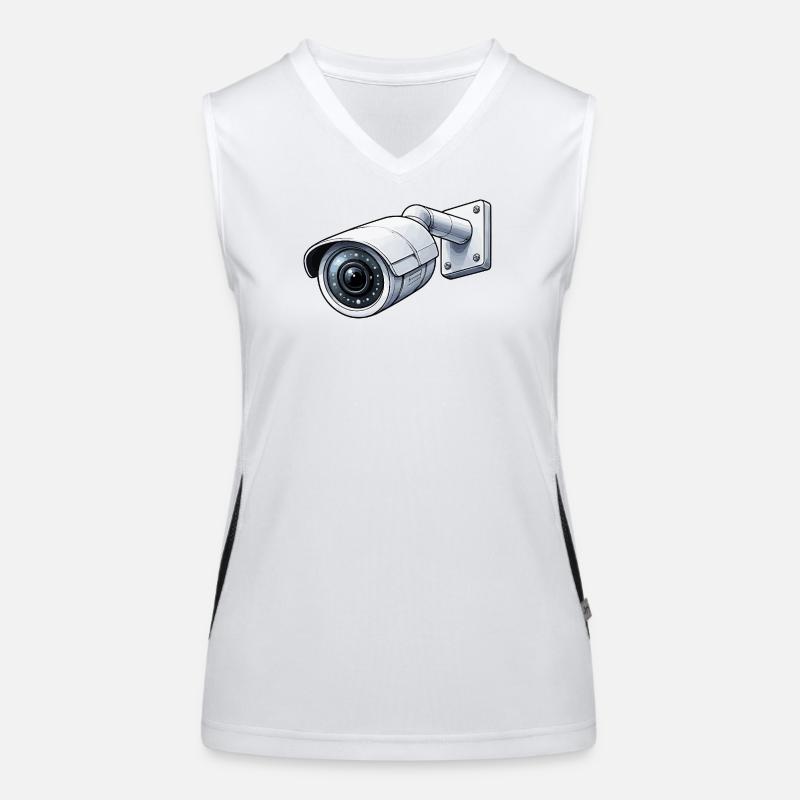 Security Camera Surveillance Camera Women's Functional Contrast Tank Top