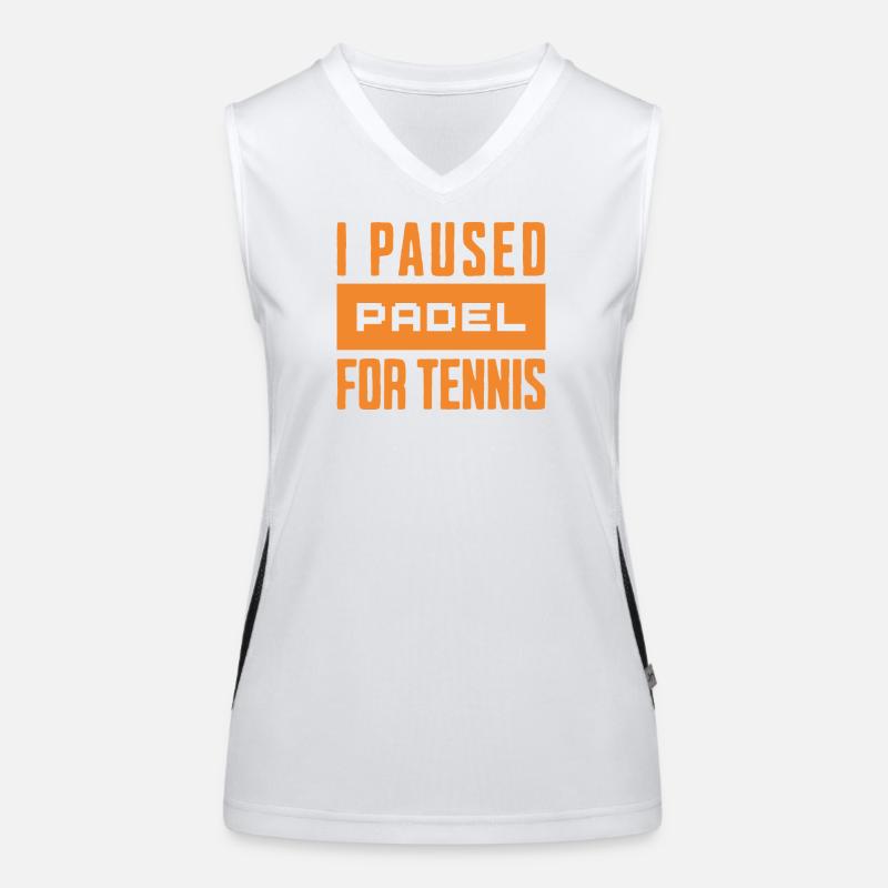 padel_orange Débardeur respirant contrasté Femme