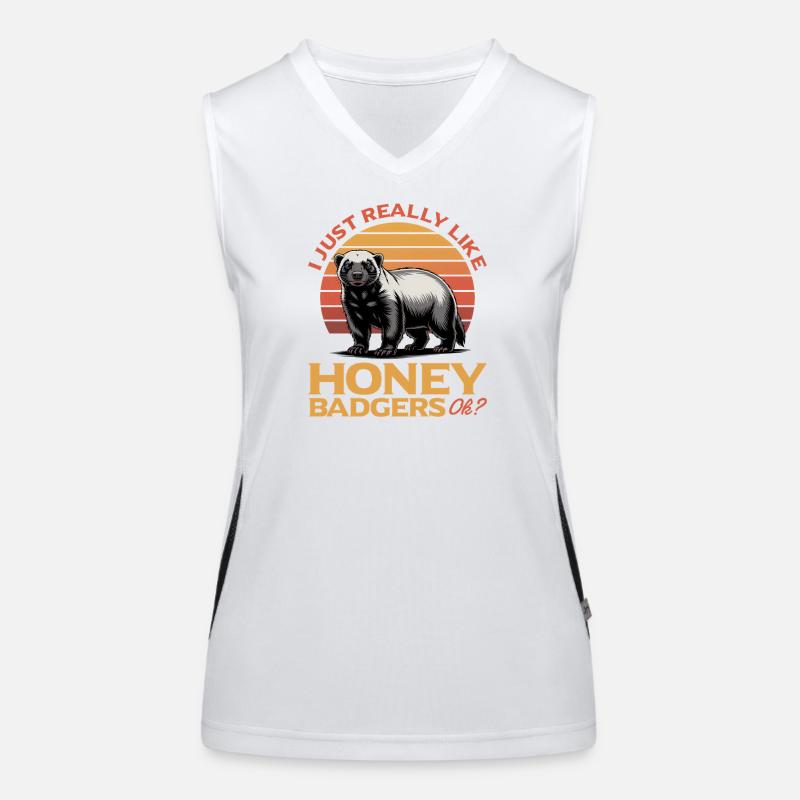 Funny Honey Badger Women's Functional Contrast Tank Top