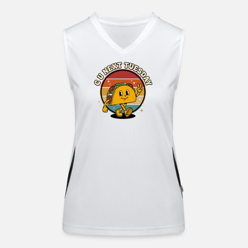 CU Mardi prochain Taco Retro Funny Débardeur respirant contrasté Femme