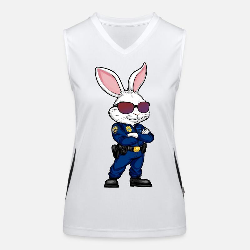 Rabbit Policeman Women's Functional Contrast Tank Top