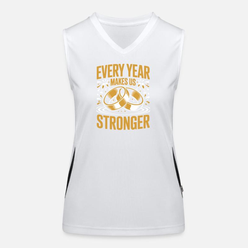 Hochzeitstag des Ehepaares 2026 Ehemann und Ehefrau Funktionelles Kontrast-Tank Top für Frauen