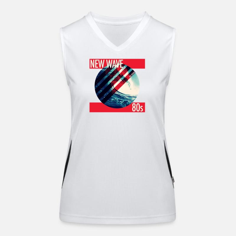 New Wave Neon Surf 80s Women's Functional Contrast Tank Top
