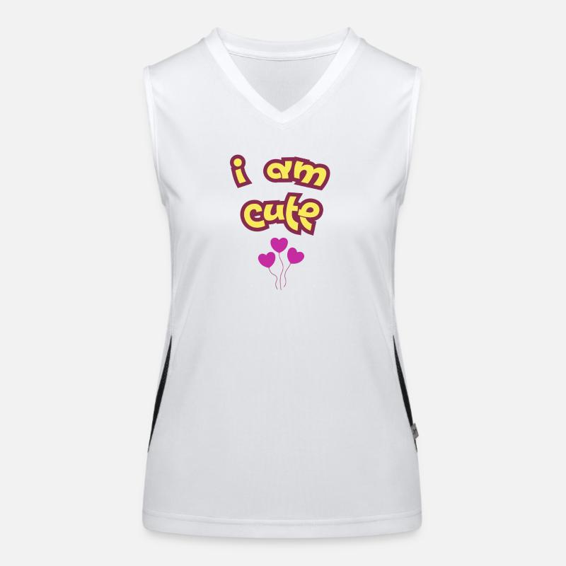 I AM CUTE Women's Functional Contrast Tank Top