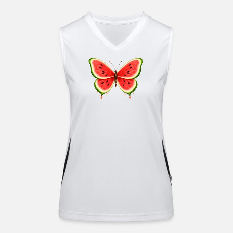 Papillon Melon d’été Débardeur respirant contrasté Femme