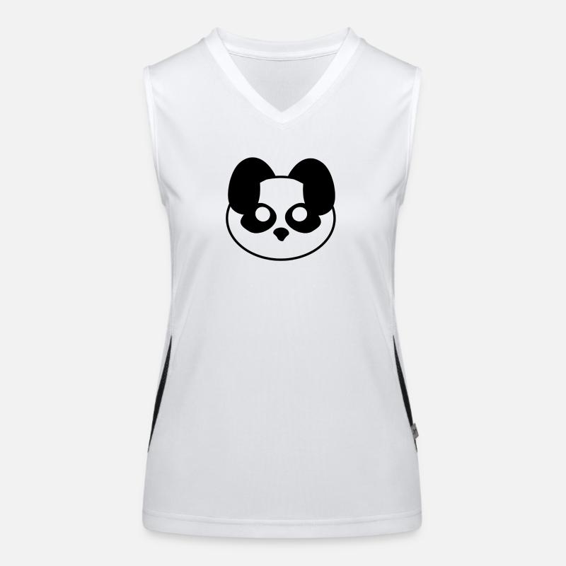 Plush: Pandy (Head) - Women's Functional Contrast Tank Top - white/black