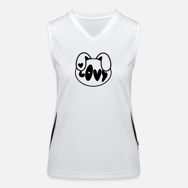 Plush: Lovy (Head) - Women's Functional Contrast Tank Top - white/black