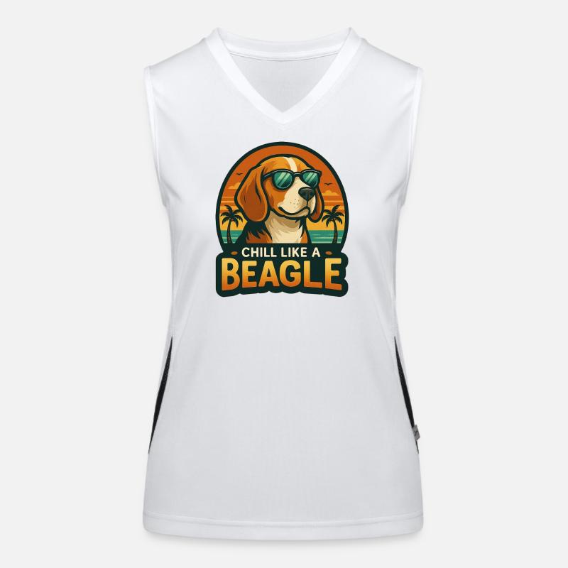 Détendez-vous comme un beagle Débardeur respirant contrasté Femme