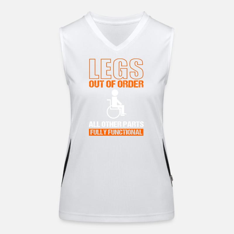 Rollstuhl Funktionelles Kontrast-Tank Top für Frauen