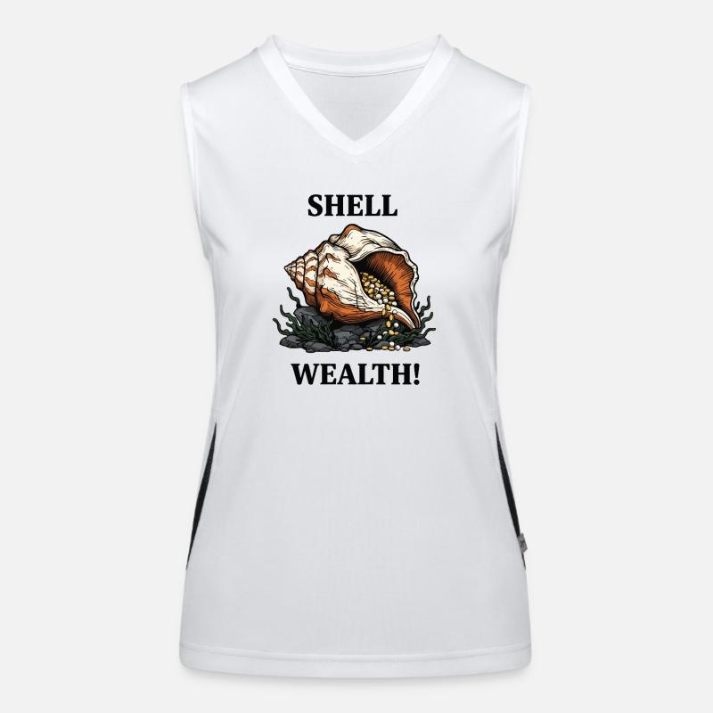 Shell Wealth Shell Pearls Wealth Women's Functional Contrast Tank Top