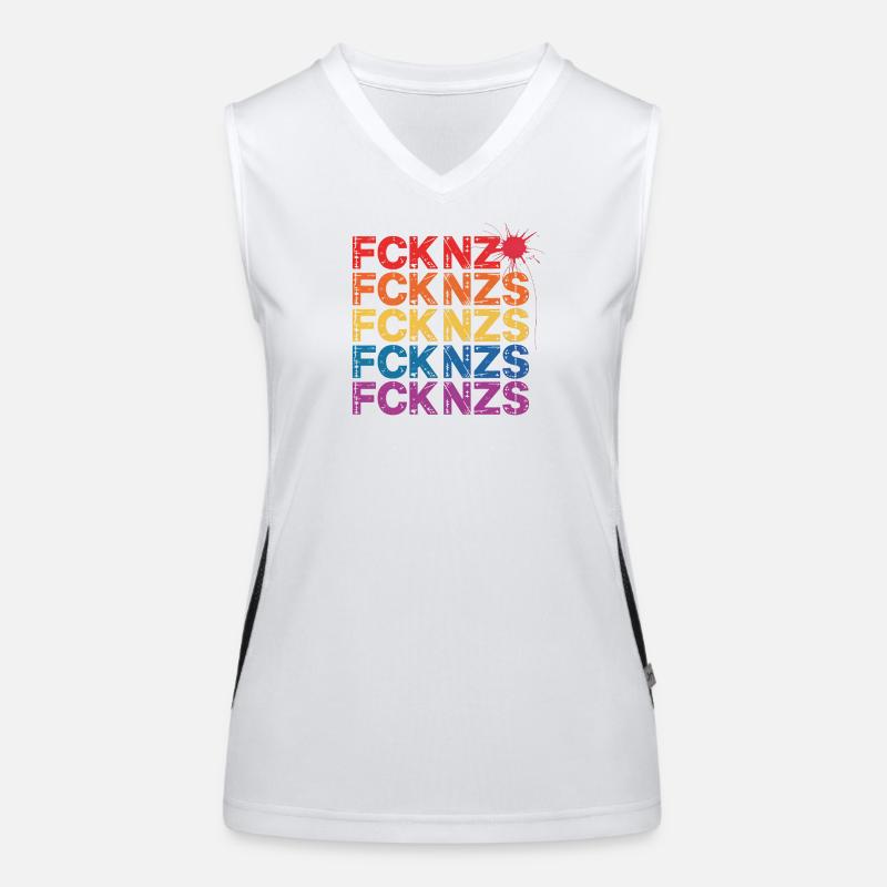 FCK NZS - Antifa Tee Funktionelles Kontrast-Tank Top für Frauen