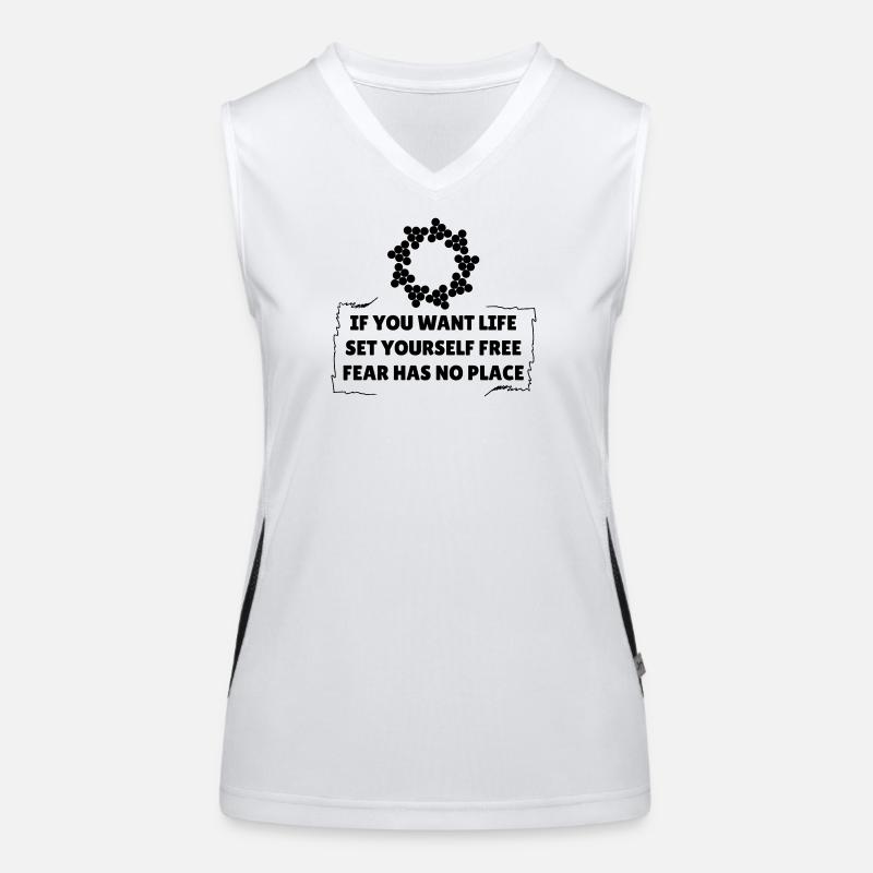 Fear Has No Place Funktionelles Kontrast-Tank Top für Frauen