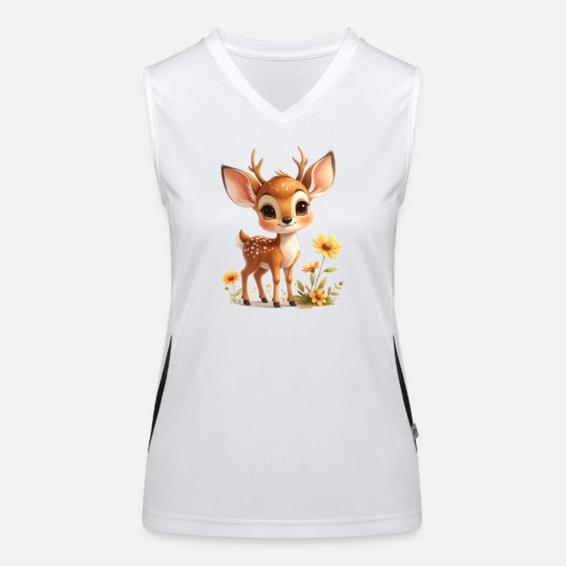 roe deer Women's Functional Contrast Tank Top