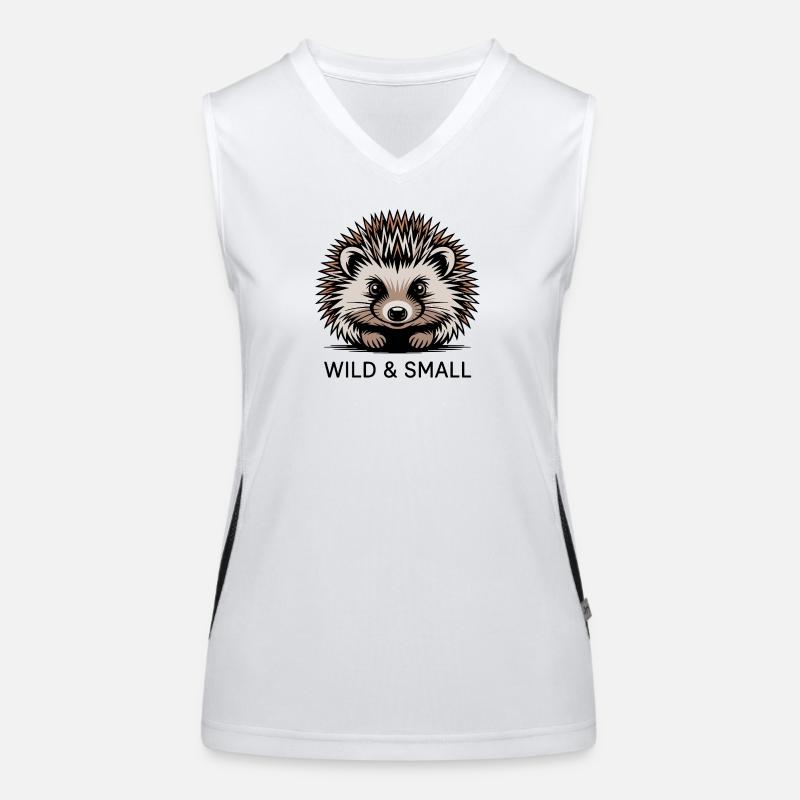 Wildes Igel Motiv Funktionelles Kontrast-Tank Top für Frauen