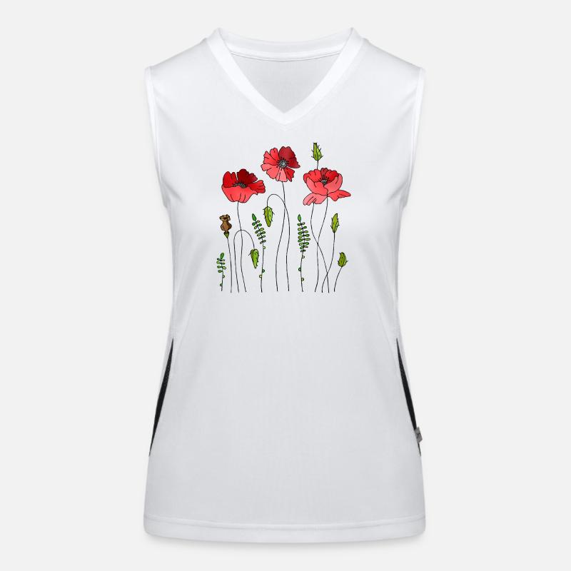 Fleur Débardeur respirant contrasté Femme