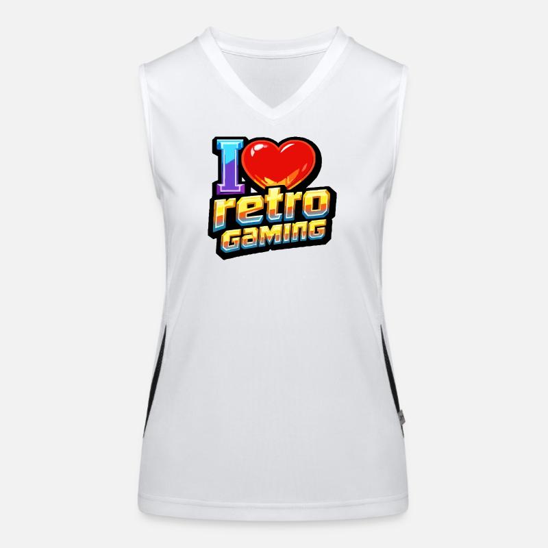 J’adore le rétro gaming Débardeur respirant contrasté Femme