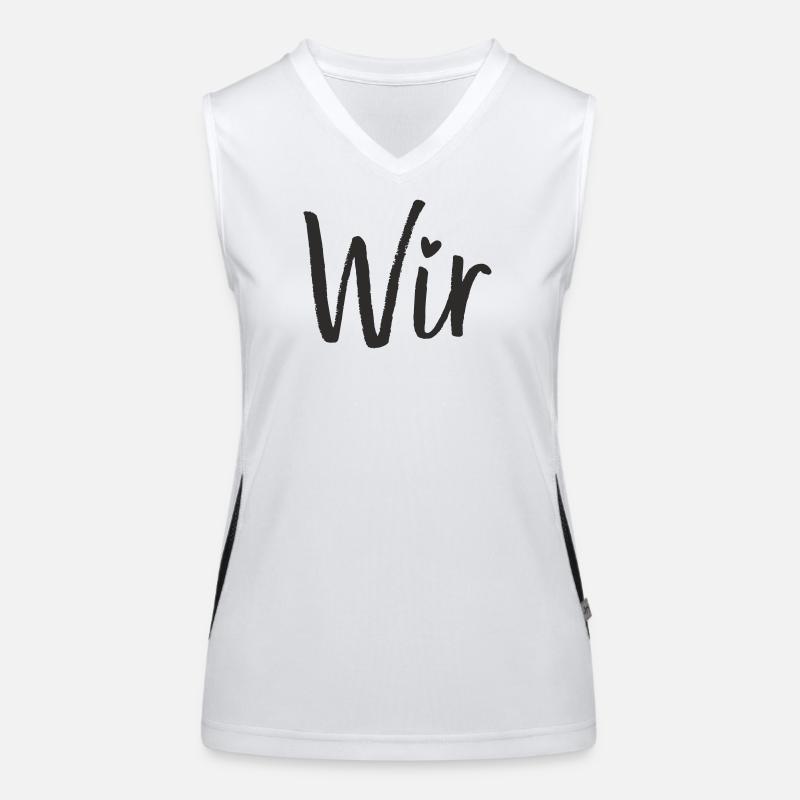 WIR – ein Wort mit großer Bedeutung Funktionelles Kontrast-Tank Top für Frauen