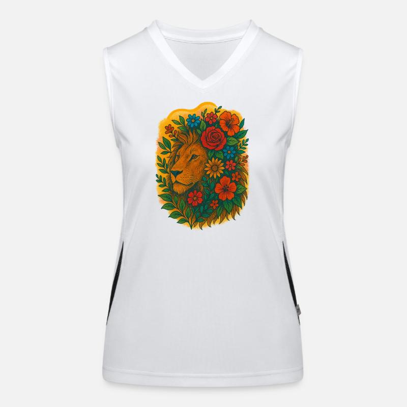 Blüten-Löwenkrone Funktionelles Kontrast-Tank Top für Frauen